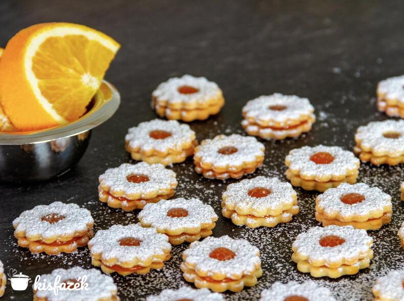 Narancsos töltött linzer